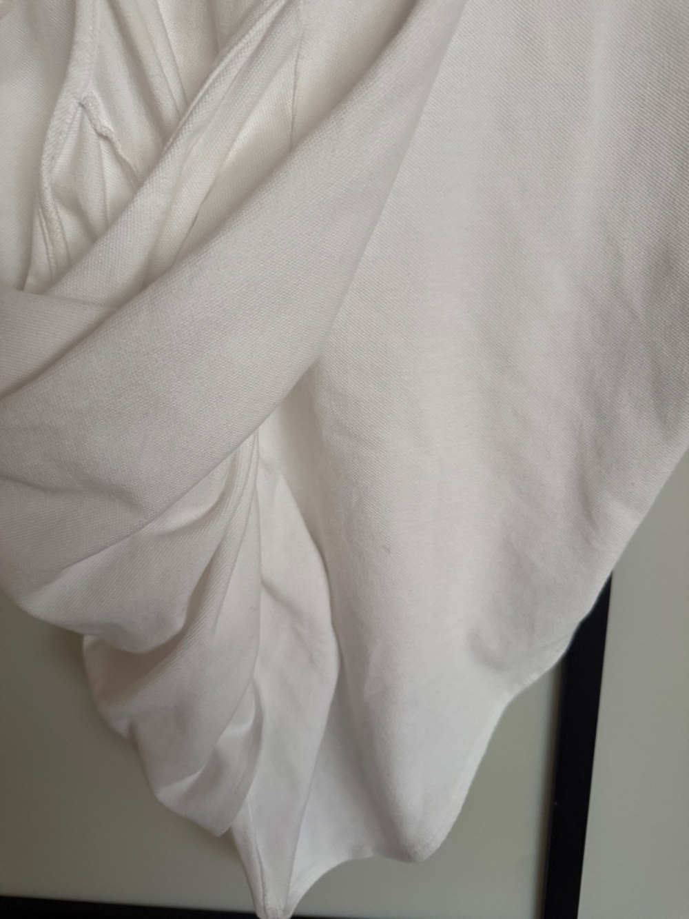 Pushbutton White Structural Drape-Back Button-Up Top - Picture 16 of 16